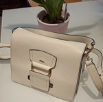 Furla leather bag like new, ivory with gold details