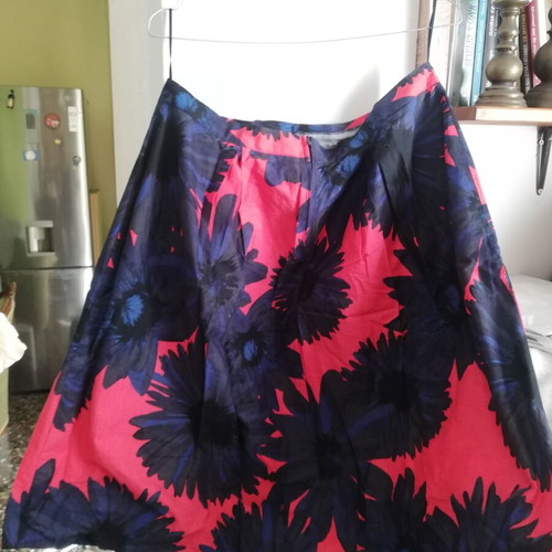 Floral midi skirt Moda at George size 42 like new, cotton, blue and pink
