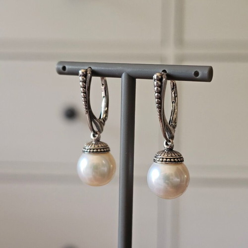 LAGOS Sterling Silver Freshwater Pearl Earrings Like New