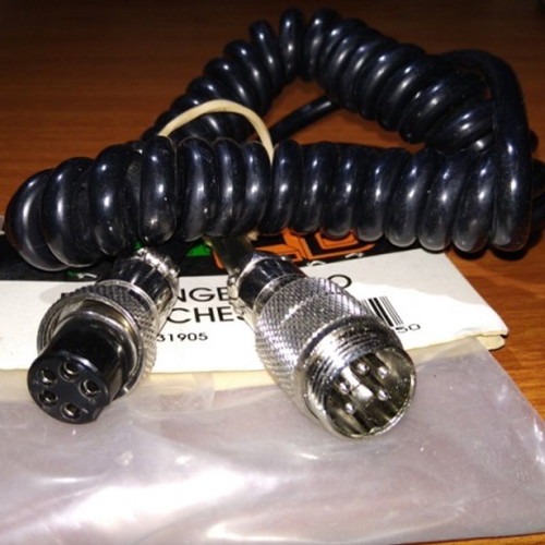 Spiral microphone extension 5pin Male to 5pin Female new