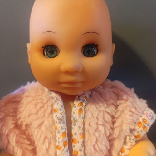 Vintage Baby Doll Set with Relax Seat and Feeding Accessories 90s used