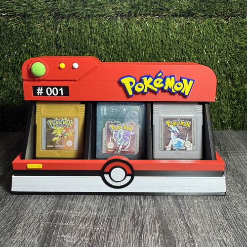 Pokémon Pokédex Display Stand 3D printed για Game Boy κασέτες