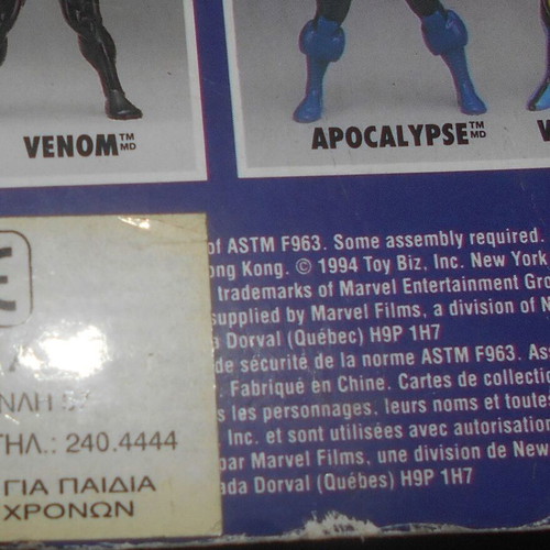 Spiderman Venom figure 1994 Toy-Biz used, original packaging