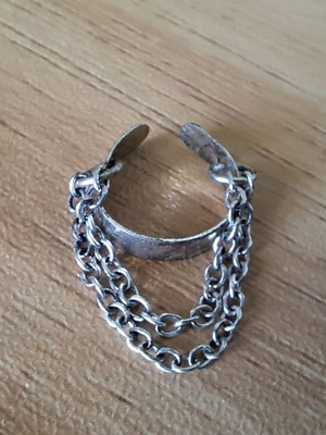Clip-on earring used with silver chains