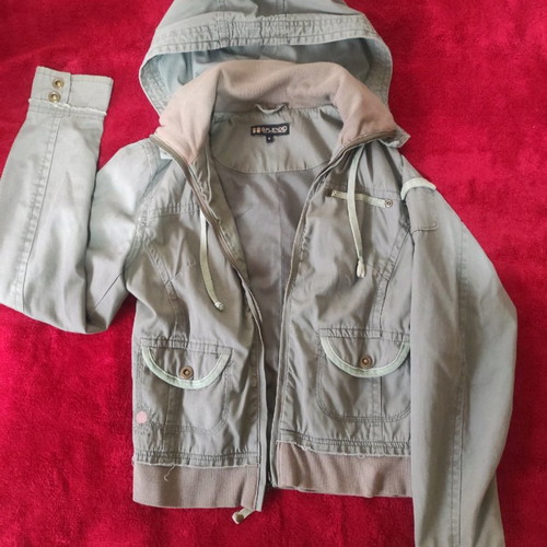 Short army jacket size S Splendid green