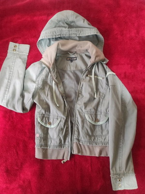 Short army jacket size S Splendid green