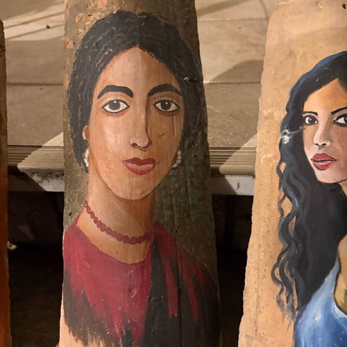 Painted portraits new, pack of 3 on ceramic canvas