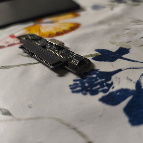 External hard drive enclosure with USB 3.0 Micro B cable