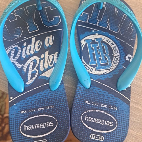 Havaianas children's flip-flops used, size 35-36 blue