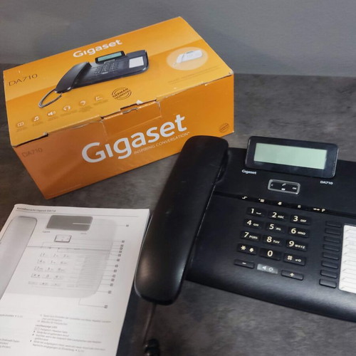 Gigaset DA710 landline phone like new, wired, black
