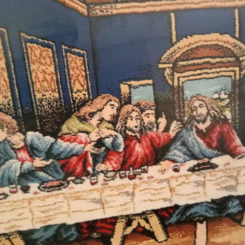 Εικόνα πίνακας Ο Μυστικός Δείπνος εργόχειρο αργαλειού σαν καινούργιο