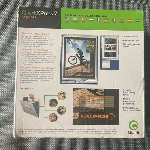 QuarkXPress 7 Passport new desktop publishing software