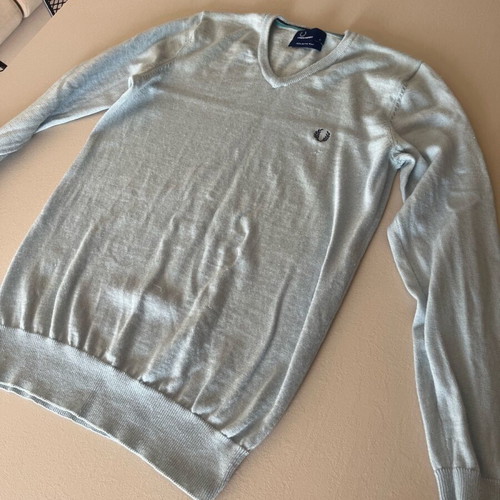 Fred Perry thin sweater used, turquoise, size S