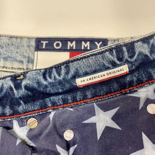 Tommy Jeans men's W29 blue faded with patches, like new