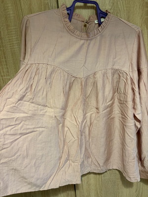Sinsay long-sleeve thin blouse new, pink, XL