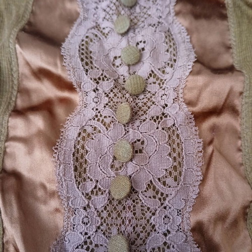 Dolce & Gabbana long-sleeve wool and silk top with lace