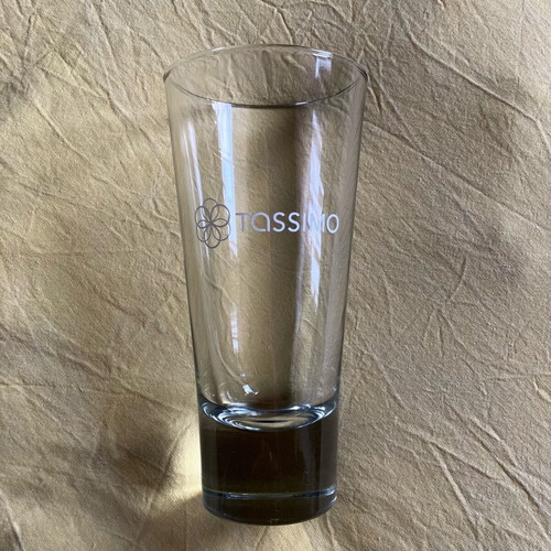 Tassimo collectible glass for freddo espresso like new, tall glass