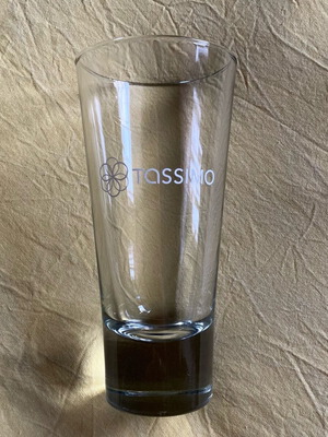 Tassimo collectible glass for freddo espresso like new, tall glass