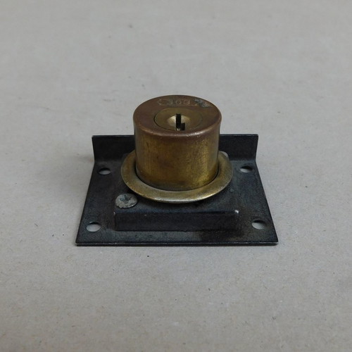 Furniture drawer lock with bronze cylinder 5.5 x 4 cm