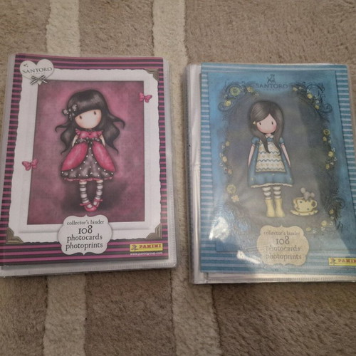 Santoro London Panini sticker albums used, pack of 2, with cards