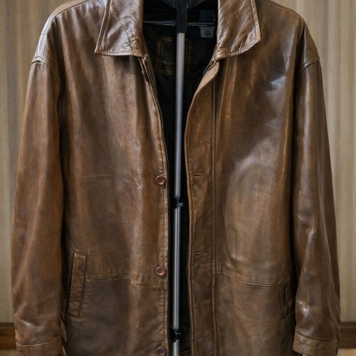 Men's leather coat Kastoria XXL like new, brown