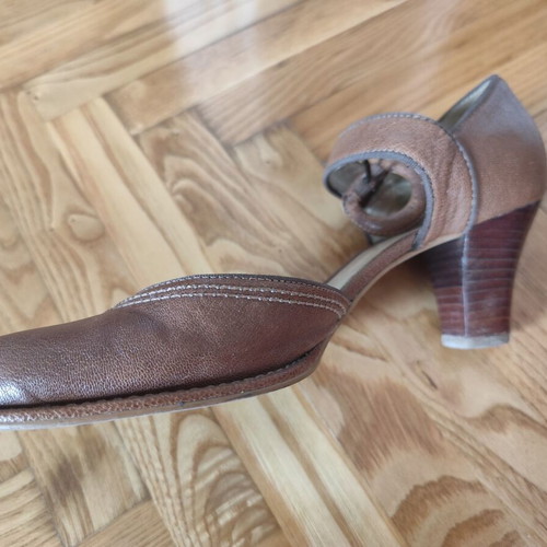 Clarks Mary Janes size 38 used, leather, brown