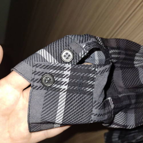 Abs semi-transparent checked shirt used