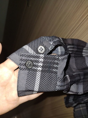 Abs semi-transparent checked shirt used