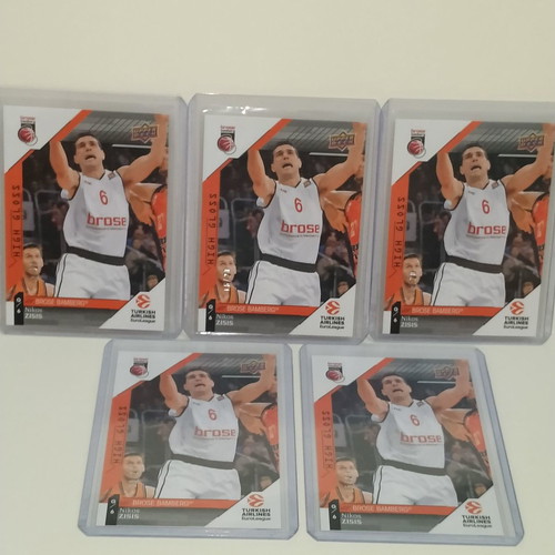 Nikos Zisis Set of 5 Numbered Cards /20 like new
