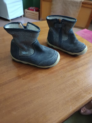 Geox Baby Girl Leather Anatomic Waterproof Boots size 21 like new