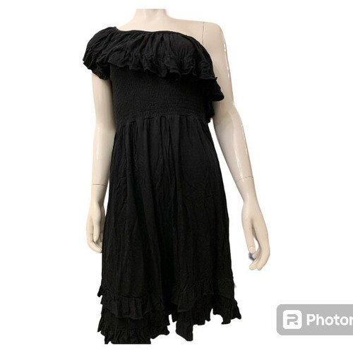 Juicy Couture black one shoulder dress like new, size L