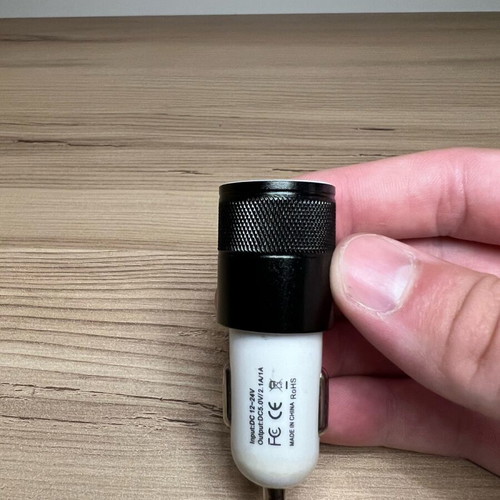 Adapter with 2 charging ports used