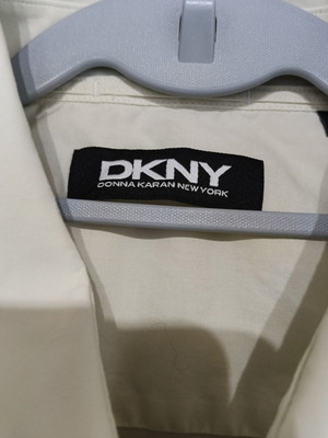 DKNY men's shirt XL, very pale yellow