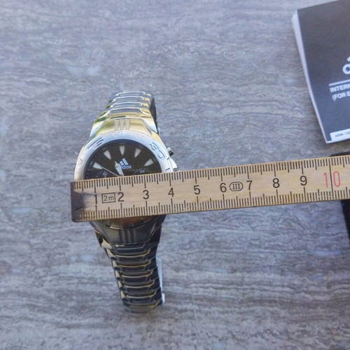 Adidas 10-5063 men's watch new, chronograph, black-silver