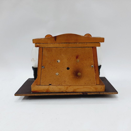 Vintage night lamp fireplace Bulgarian style with textolite base