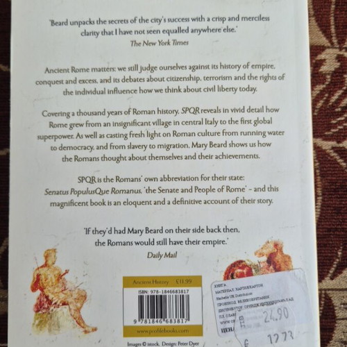 SPQR A History of Ancient Rome by Mary Beard like new