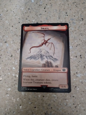 Smaug Token Magic the Gathering foil new (Red 6/6)