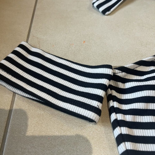 Striped bodysuit like new, size S, black and white