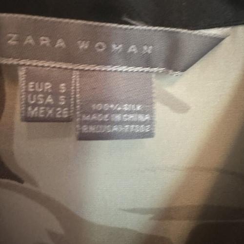 Zara Woman Luxury Silk Blend Floral Tunic Blouse like new