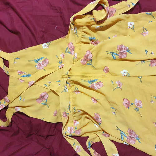H&M Floral Salopette XL like new, orange multicolor