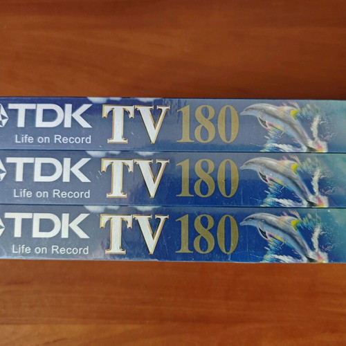 TDK video cassettes new, pack of 3, 3 hours each