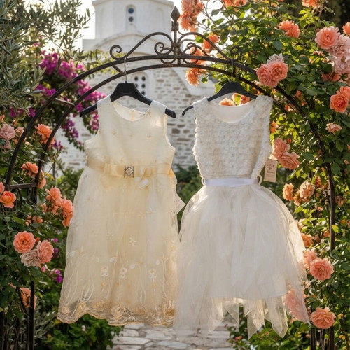 Pack of 2 new formal dresses size 14, ivory & white, flower girl