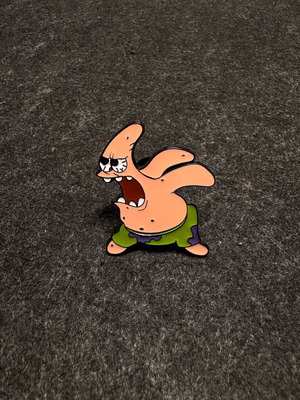 Patrick Star enamel pin badge brand new, pink and green