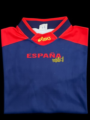 Asics Spain National Volleyball 2000 Training Shirt used authentic