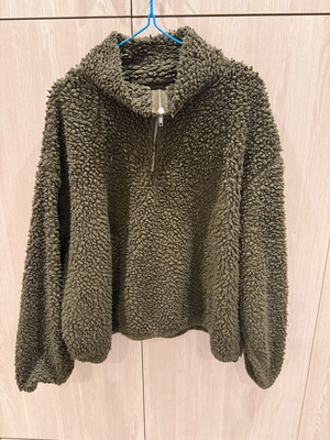 H&M fleece used, dark green khaki, size L