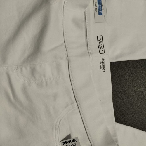 White women's pants size 42 with elastic waist