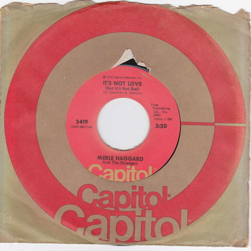 Merle Haggard And The Strangers 45 RPM vinyl record used, country