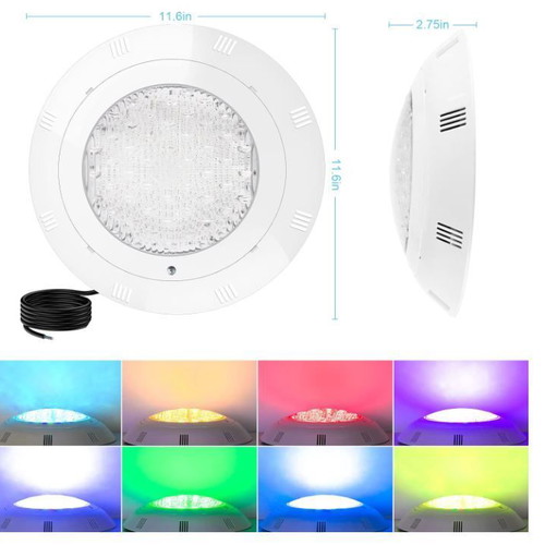 Kingwen Underwater LED Pool Light 38W RGBW, like new, with remote