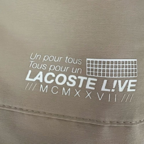 Lacoste Live hoodie trench raincoat beige men size L
