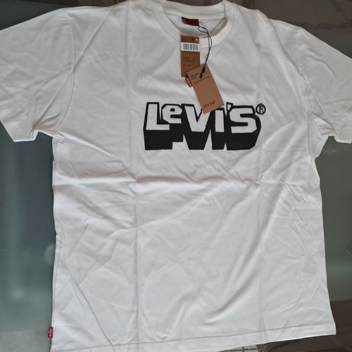 Levi's T-shirt authentic velvet 3D logo cotton XL new